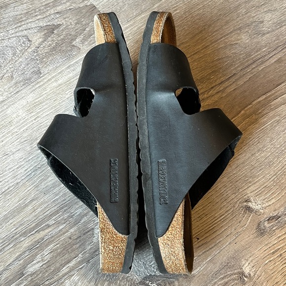Birkenstock Arizona Slides Sandals Black Birko-Flor Womens 8-8.5 EU 39 - Picture 4 of 7